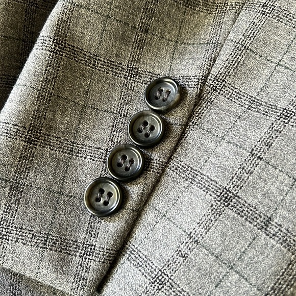 Bonobos Jetsetter Wool Windowpane Standard Fit Blazer/Jacket Men 40R Gray - Picture 9 of 11
